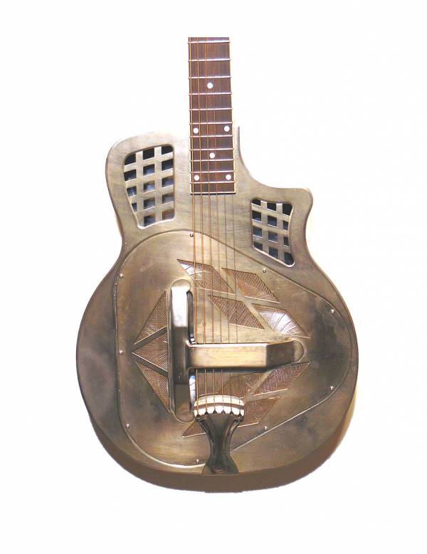 Nickel Tricone Resonator Blind Crow Relic Guitar for Sale